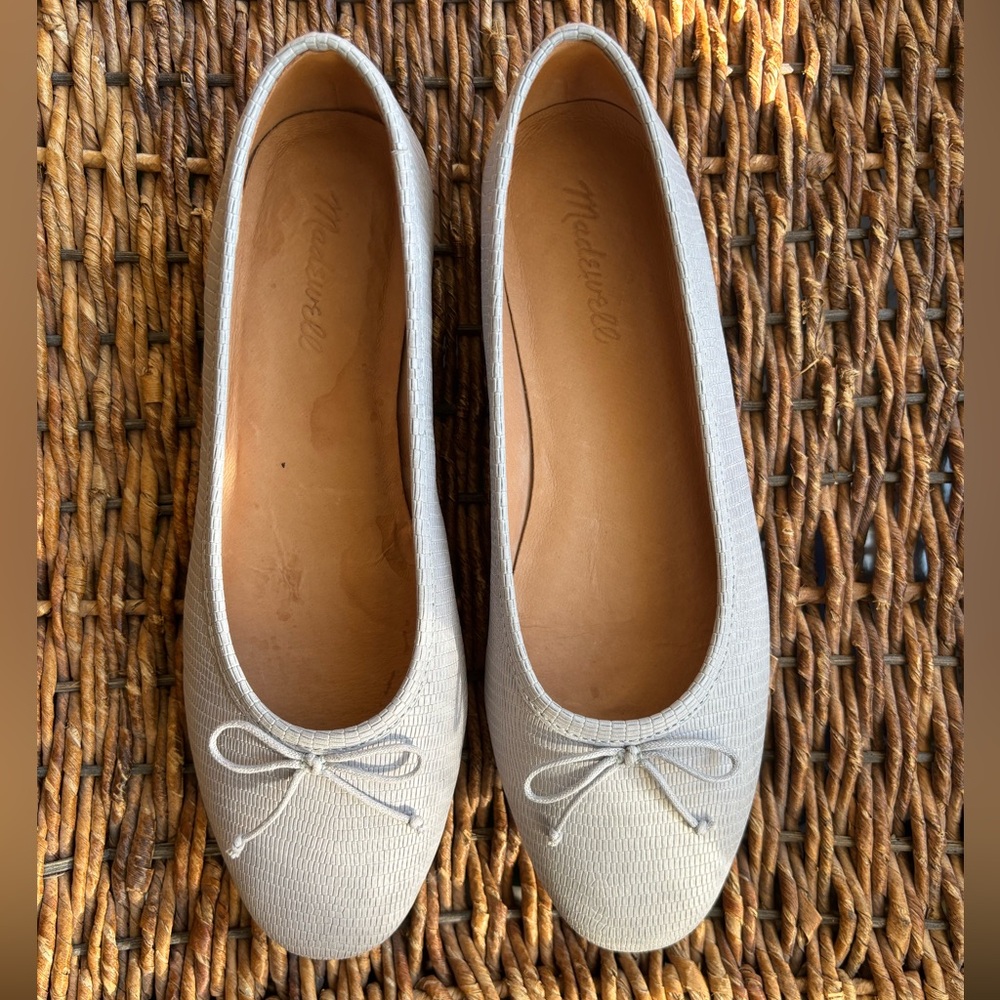 Madewell Women's Grey Ballet Flats 9 - Picture 2 of 7